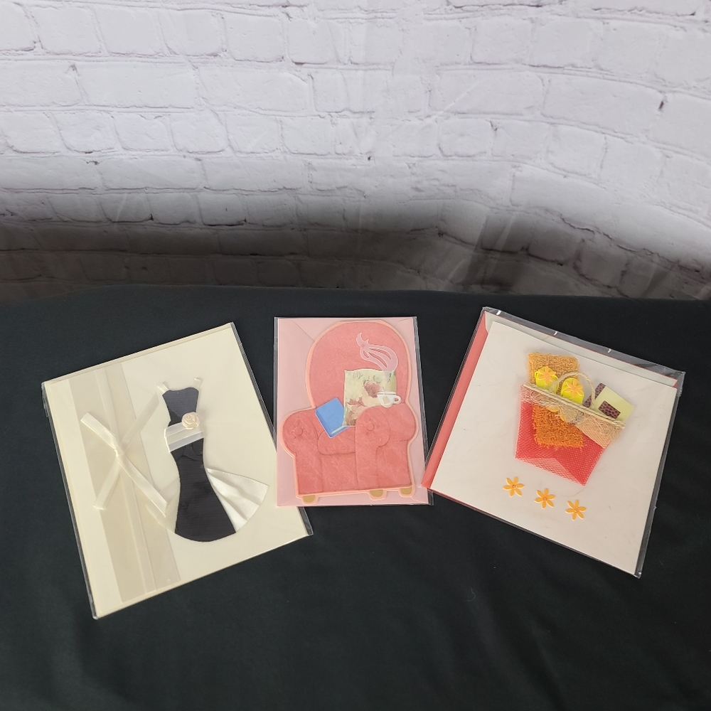 3D Cards. Two Blank and One Get Better Soon.